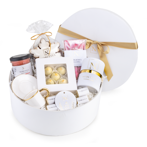 Zestaw Zimowe Przebudzenie Biało-złoty NBL05 