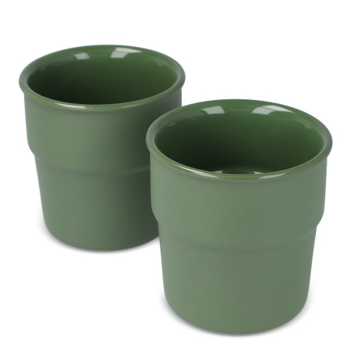 Zestaw kubków ceramicznych InSideOut Fika 280m Oliwkowa zieleń LT57010-N0043 (1)