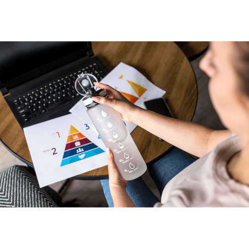 Butelka motywacyjna 1000 ml | Bennie Granatowy V2245-04 (10)