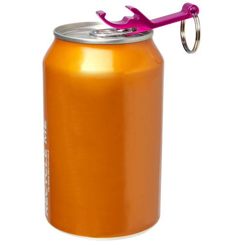 Brelok aluminiowy Tao z otwieraczem do butelek i puszek Magenta 11801806 (5)