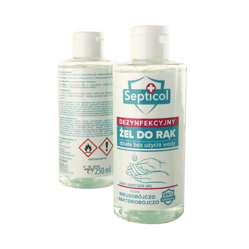 Żel antybakteryjny - do dezynfekcji rąk 250ml Zielony SG929702 