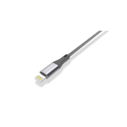 Nylonowy kabel do transferu danych LK30 Lightning Quick Charge 3.0 szary EG 818507 (4)