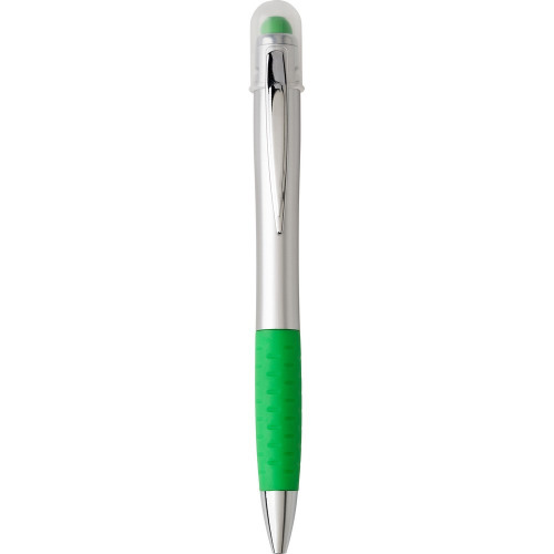 Długopis, touch pen z lampką jasnozielony V1796-10 (3)