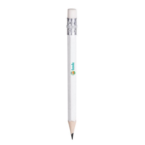 Mini ołówek, gumka biały V1697-02 (1)