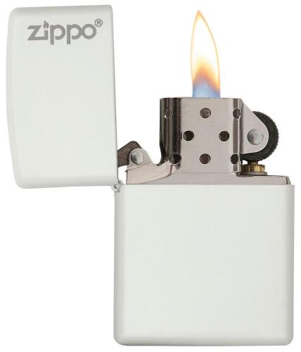 Zapalniczka Zippo Classic z logo Biały mat ZIP60001270 (2)