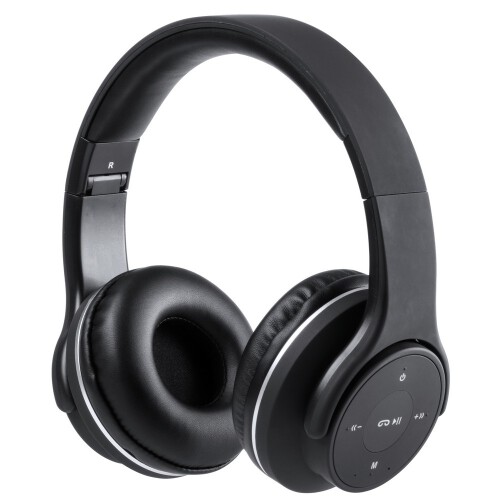 Bezprzewodowe słuchawki nauszne, głośnik bezprzewodowy czarny V3968-03 