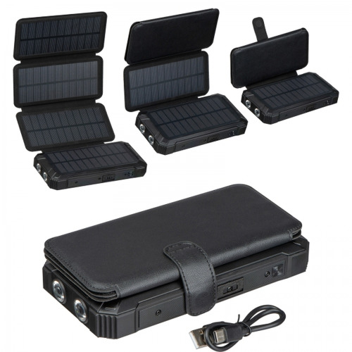 Power bank 20000 mAh solarny PETRA Czarny 3389903 (1)