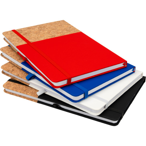 Notes A5 z elementami z korka NANTES Czerwony 139505 (8)