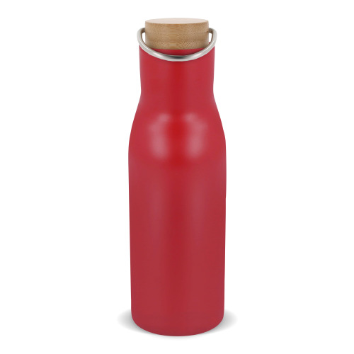 Butelka termiczna z pokrywą bambusową 500ml Ciemnoczerwony LT98900-N0020 