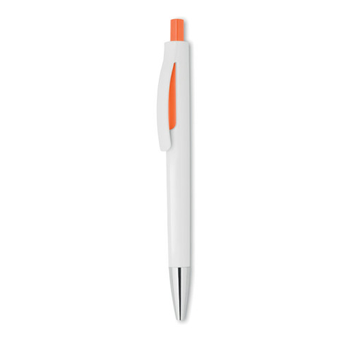 Przyciskany długopis w białej pomarańczowy MO8814-10 (2)