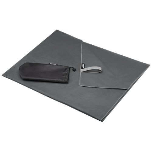 Pieter niezwykle lekki i szybko schnący ręcznik o wymiarach 100x180 cm z certyfikatem GRS Szary 11332482 