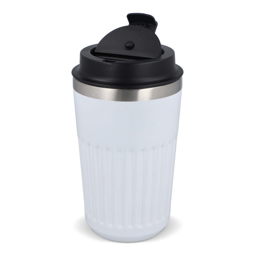 Termos na kawę ze stali nierdzewnej pochodzącej z recyklingu, 400 ml Biały LT98698-N0001 (4)