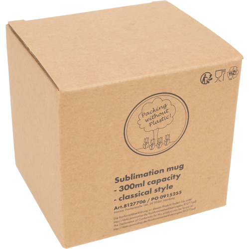 Kubek ceramiczny do sublimacji VIESTE 300 ml Biały 127706 (5)