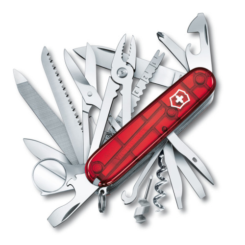 Scyzoryk SwissChamp transparentny Victorinox Czerwony 16795T65 