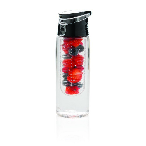 Bidon, butelka sportowa 700 ml z pojemnikiem na lód lub owoce czarny V9891-03 (7)