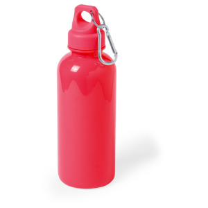 Bidon, butelka sportowa 600 ml z karabińczykiem czerwony