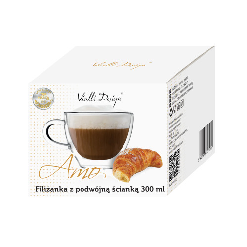 Filiżanka z podwójną ścianką Amo 300 ml Vialli Design Bezbarwny VD23086 (5)