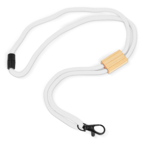 Paracord R-PET lanyard Biały LT95306-N0001 (2)