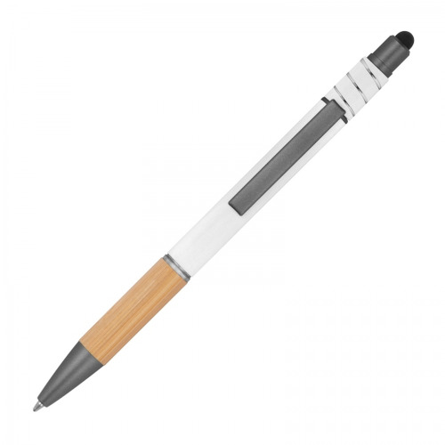Długopis aluminiowy antystres touch pen MANUELA Biały 1387606 (2)