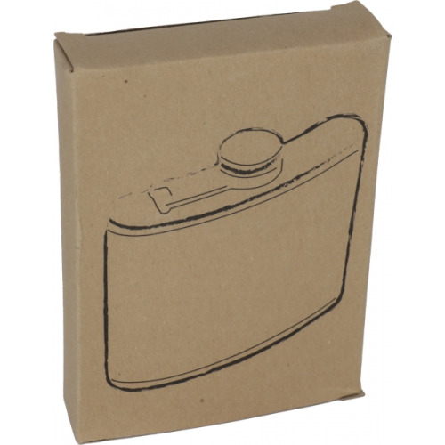 Piersiówka ze stali nierdzewnej z drewnianą powłoką Brązowy 243901 (3)