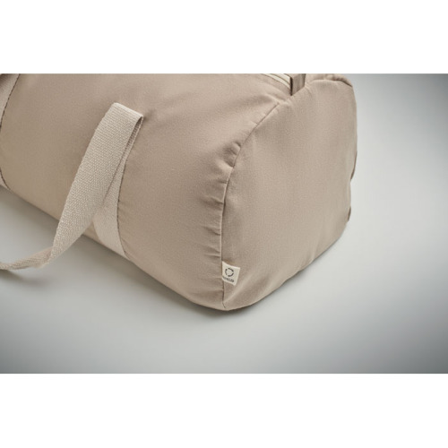 Torba sportowa z bawełny z recykli Khaki MO2550-39 (4)
