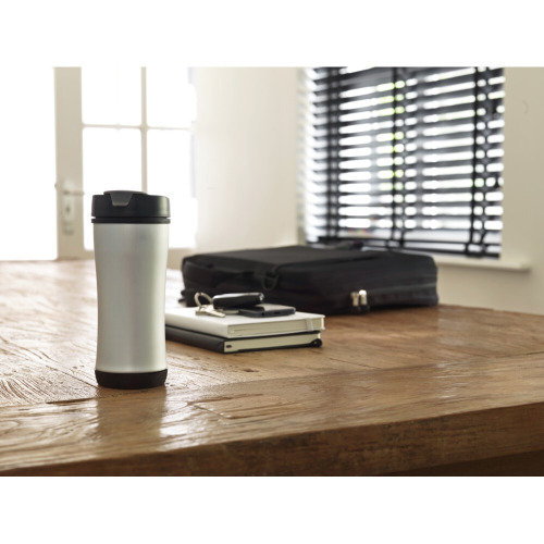 Ekologiczny kubek podróżny 225 ml Boom Czarny, szary P432.341 (6)