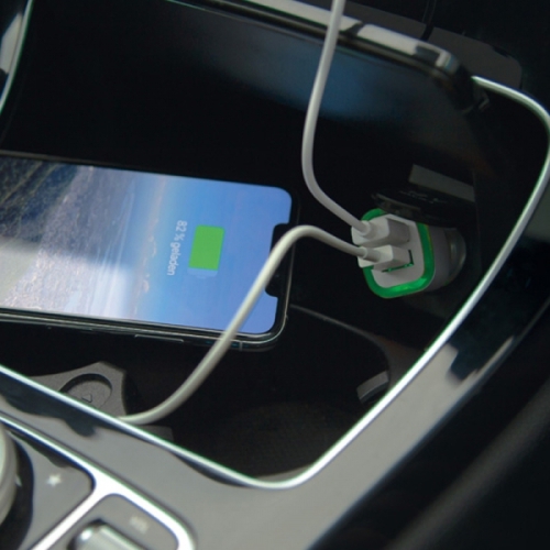 Ładowarka samochodowa USB FRUIT zielony 092809 (5)