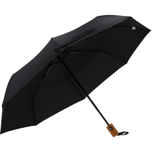 Parasol automatyczny Ø100 cm rPET IPSWICH Czarny 322303 