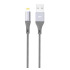Nylonowy kabel do transferu danych LK30 Lightning Quick Charge 3.0 Szary EG 818507  thumbnail