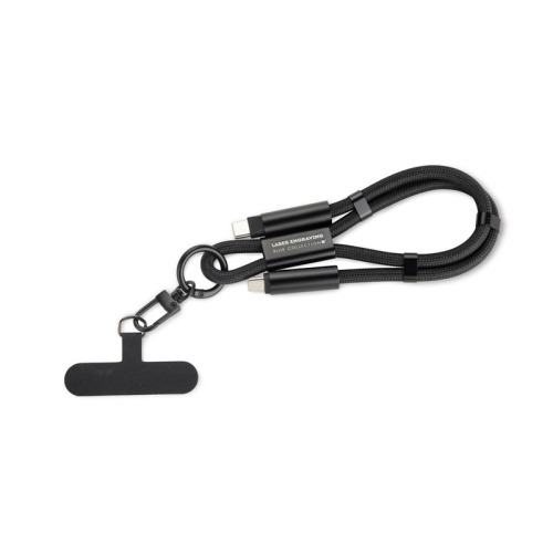 Smycz do telefonu z funkcją ładowania CHARD MINI 60W Czarny 09188-02 (7)