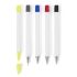 Ołówek, zakreślacz i 3 długopisy biały V1314-02 (2) thumbnail