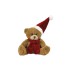 Nathan Brown, pluszowy miś świąteczny brązowo-czerwony HE261-56 (7) thumbnail