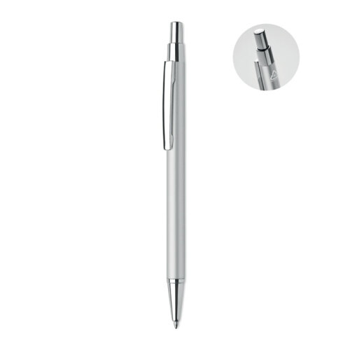 Długopis z aluminium recykling srebrny MO6560-14 