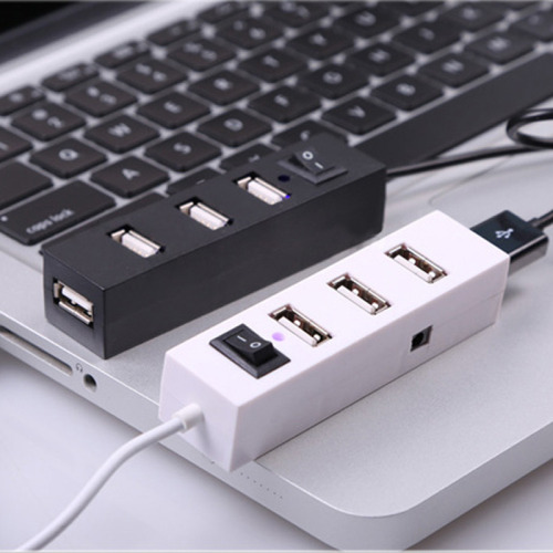 Miniaturowy HUB z wyłącznikiem 4x USB 2.0 Biały EG 019806 (1)