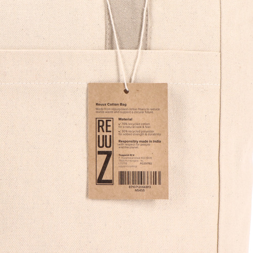 Torba Canvas InSideOut Reuuz 33 x 42 x 10 cm Ecru / beżowy LT57116-N5455 (5)