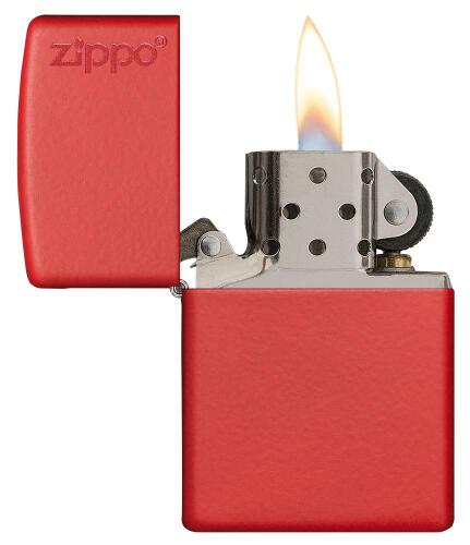 Zapalniczka Zippo Classic z logo Czerwony mat ZIP60001204 (2)