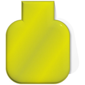 RFX™ reflective kwadratowy odblaskowy magnes z TPU Neonowy żółty