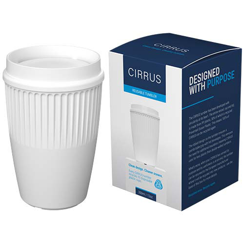 Cirrus POP kubek o pojemności 350 ml z pokrywką 360° Biały 22052001 (6)