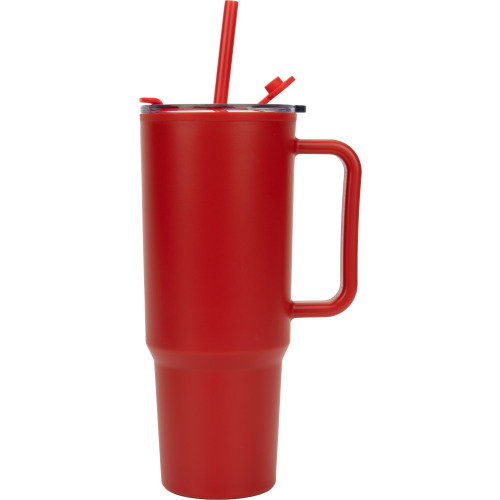 Kubek ze słomką XXL 1200 ml TEODORA Czerwony 8468605 (6)