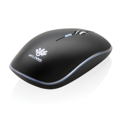 Bezprzewodowa mysz komputerowa z podświetleniem logotypu czarny P300.321 (4)