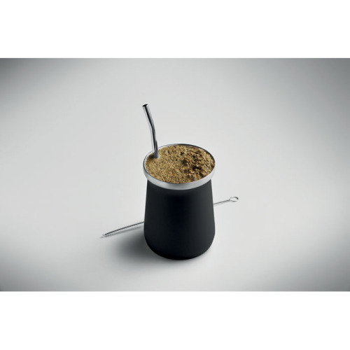 Kubek do herbaty yerba mate Czarny MO2776-03 (3)