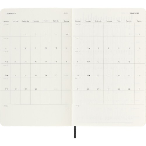 Kalendarz z notatnikiem MOLESKINE czarny VM398-03/2024 (4)