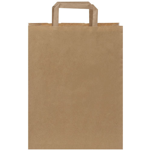 Torba z papieru Kraft z płaskimi uchwytami – 25 x 11 x 31 cm Kraftowy brąz 1PQ00306 (1)