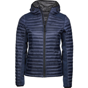 Kurtka Damska Dopasowana Outdoorowa Wodoodporna - Navy & Navy Melange