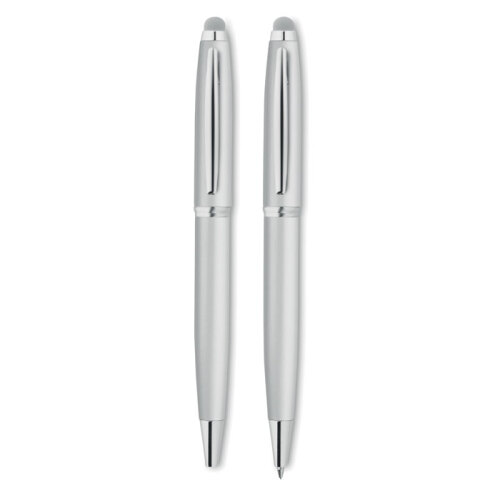 Zestaw: aluminiowy długopis z srebrny mat MO8758-16 