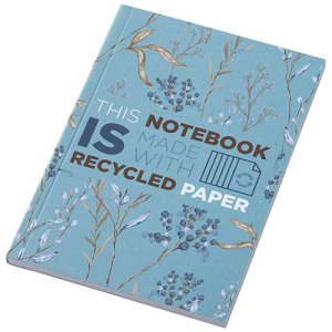 Notatnik A6 Novella Austen z miękką okładką z materiału z recyklingu, 50 kartek Niebieski