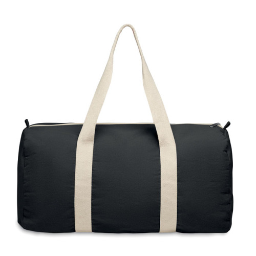 Torba sportowa z bawełny z recykli Czarny MO2550-03 (5)