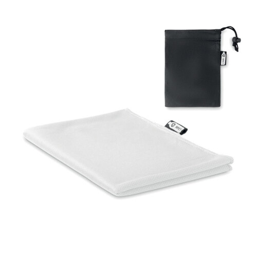 Ręcznik z etui, RPET biały MO9918-06 
