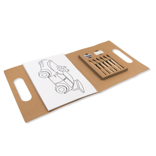 Zestaw do kolorowania, kredki, temperówka, gumka | Legend Neutralny V8435-00 