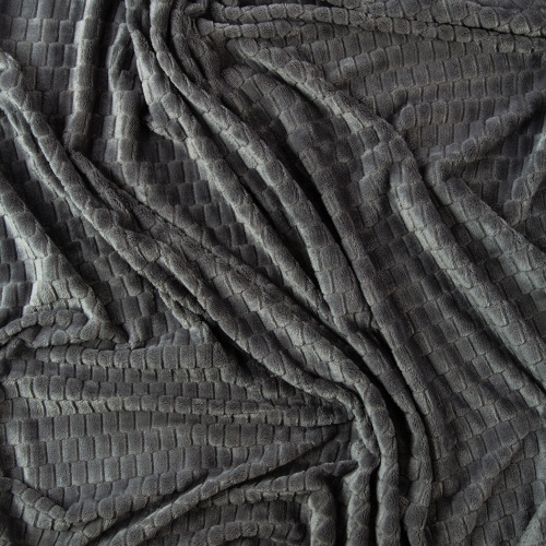 Kosta Linnewafveri Fleece Plaid Jaquard 130x170 cm Ciemnoszary LT54502-N0060 (1)